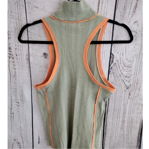 We The Free by Free People NWT
Marley Ribbed Mock-Neck Tank Top
Green Orange S - Picture 5 of 7